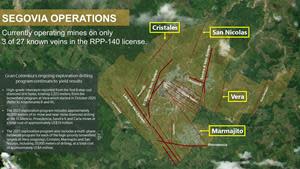 Segovia Mining Title and Vein System Overview