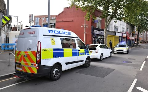 Police at the scene in Leyton on Thursday morning - Credit: Dominic Lipinski/PA
