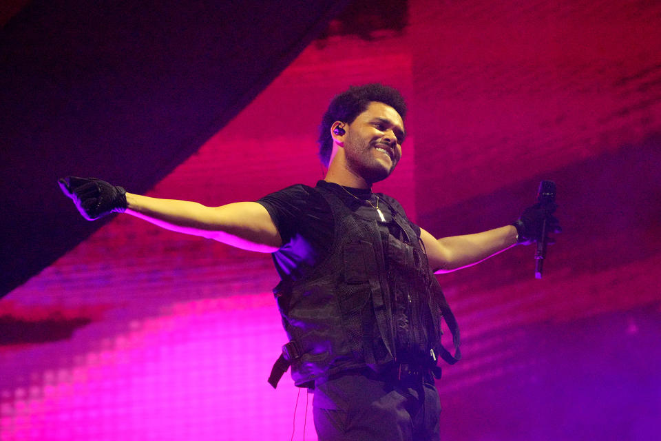  The Weeknd performs onstage at the Coachella Stage during the 2022 Coachella Valley Music & Arts Festival on April 17, 2022 in Indio, California. (Photo: Kevin Mazur/Getty Images for ABA)