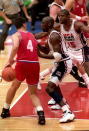 <p>Basketball welcomed professionals and the American "Dream Team" led by Michael Jordan, Larry Bird, Magic Johnson and Charles Barkley. (They easily won a gold.) Emotions were high when sprinter Derek Richmond tore his hamstring in the 400-meter semi-finals and was helped by his father to complete the lap.</p>