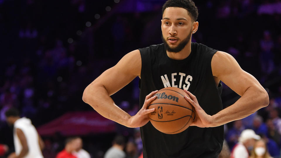 Ben Simmons has suffered another setback in his return to the NBA, with his Brooklyn Nets debut potentially not coming until the playoffs. (Photo by David Dow/NBAE via Getty Images)