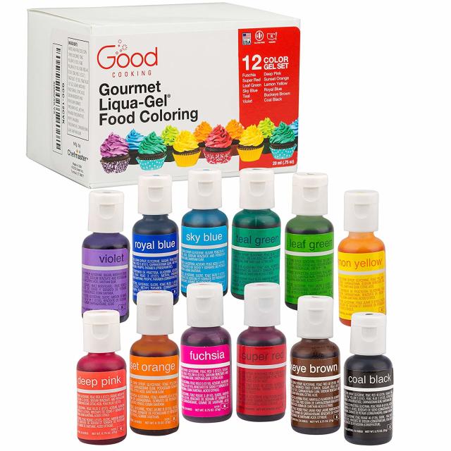 Americolor, Student Kit , 12 .75 Ounce Food Color Bottles, Soft Gel Paste