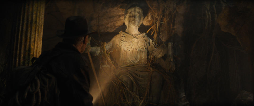 Indiana Jones (Harrison Ford) in Lucasfilm's IJ5. ©2022 Lucasfilm Ltd. & TM. All Rights Reserved.