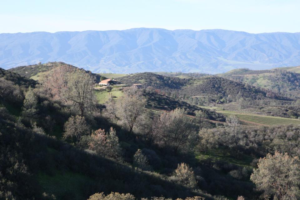 The Sierra de Salinas in the distance also known as the Santa Lucia Highlands