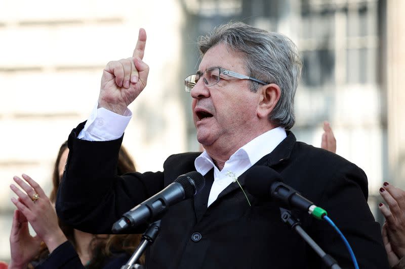 FILE PHOTO: The traditional May Day labour union march in Paris