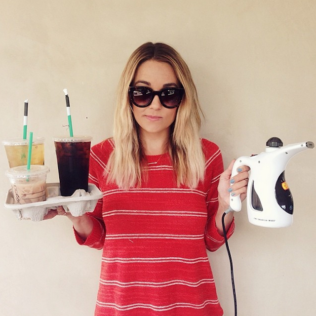 Lauren Conrad knows the struggle of starting each morning without a coffee. Photo: Instagram/Lauren Conrad