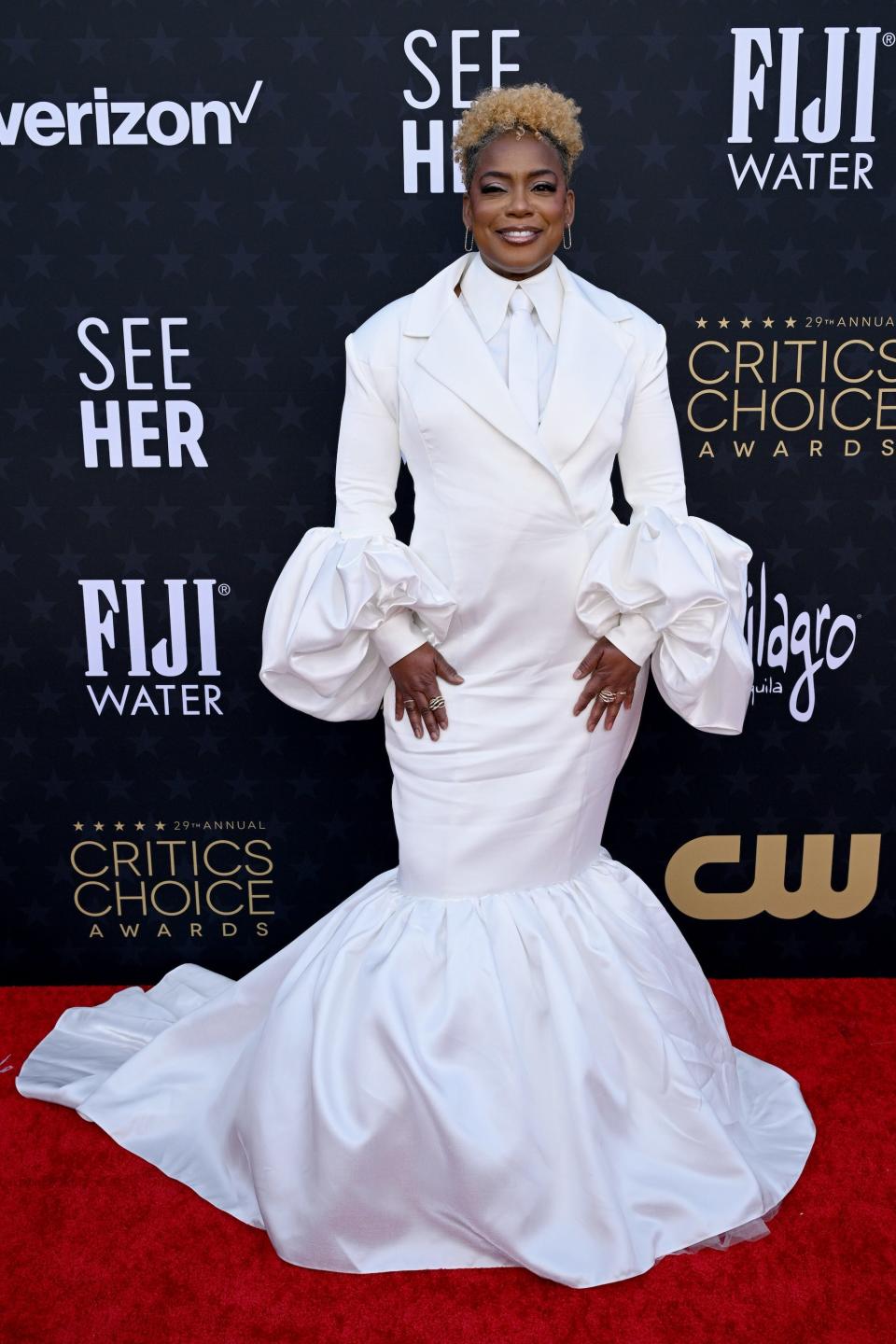 Aunjanue Ellis-Taylor attends the 2024 Critics Choice Awards.