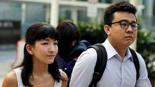 Ai Takagi and Yang Kaiheng. (Image Credit: The Straits Times)