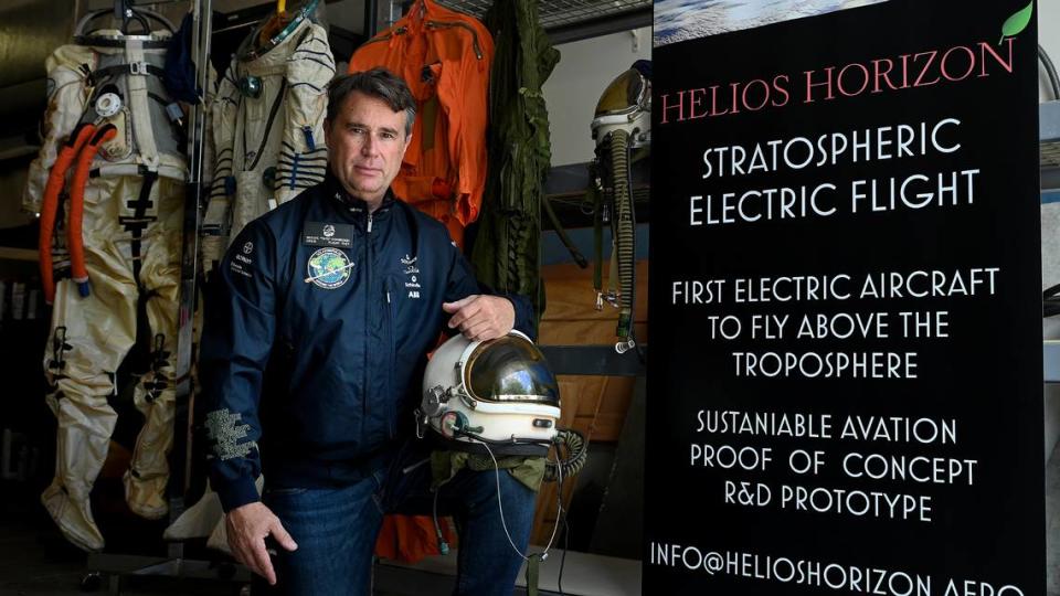 Miguel Iturmendi, test pilot and founder of Helios Horizon in Manatee County, FL, hopes to be the first person to fly a small electric plane into the stratosphere.