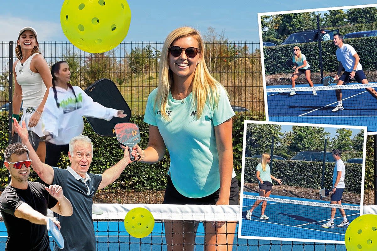 Katie Strick tries out pickleball  (ES)