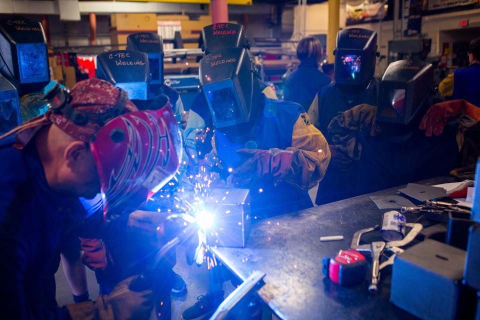 Area middle school students attended a welding course and chemistry class during the C-TEC Summer STEM Camp at C-TEC, Career and Technology Education Centers of Licking County in Newark, Ohio on July 14, 2022. The teams who attended the camp learned about manufacturing, teamwork, and local production facilities in the area.