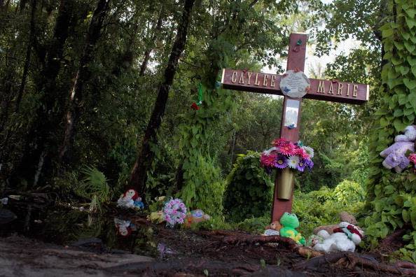 Notorious mother Casey Anthony apparently abandoned the gravesite where Caylee's remains were in found. Above, the memorial is pictured in 2011.