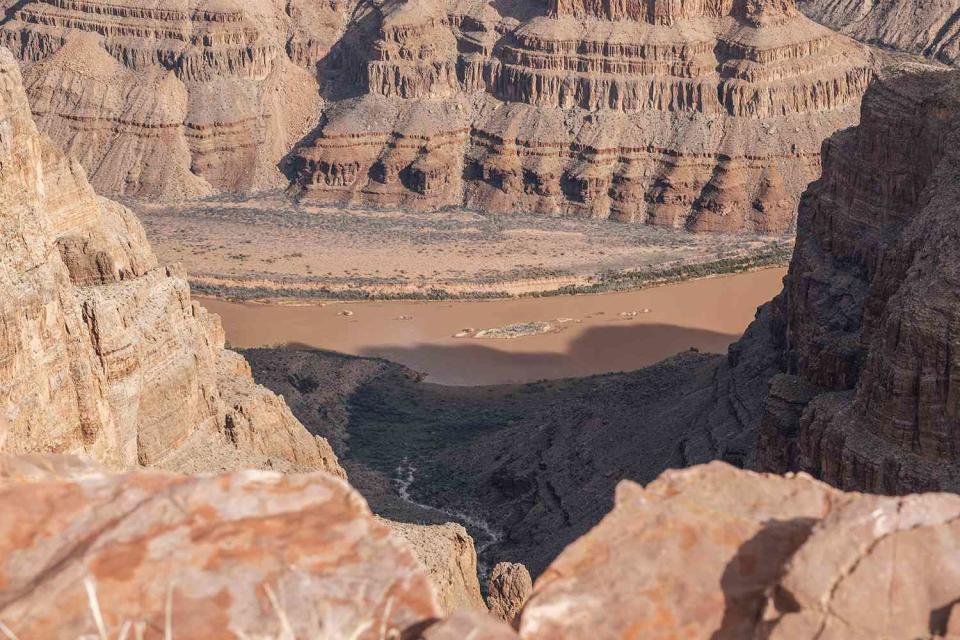 <p>Paul Rovere/Getty Images</p> A general view of the Colorado River at the West Rim of the Grand Canyon from Eagle Point in the Hualapai Indian Reservation.