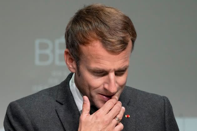 Emmanuel Macron photographié le 27 octobre au Quai Branly (illustration) (Photo: via Associated Press)