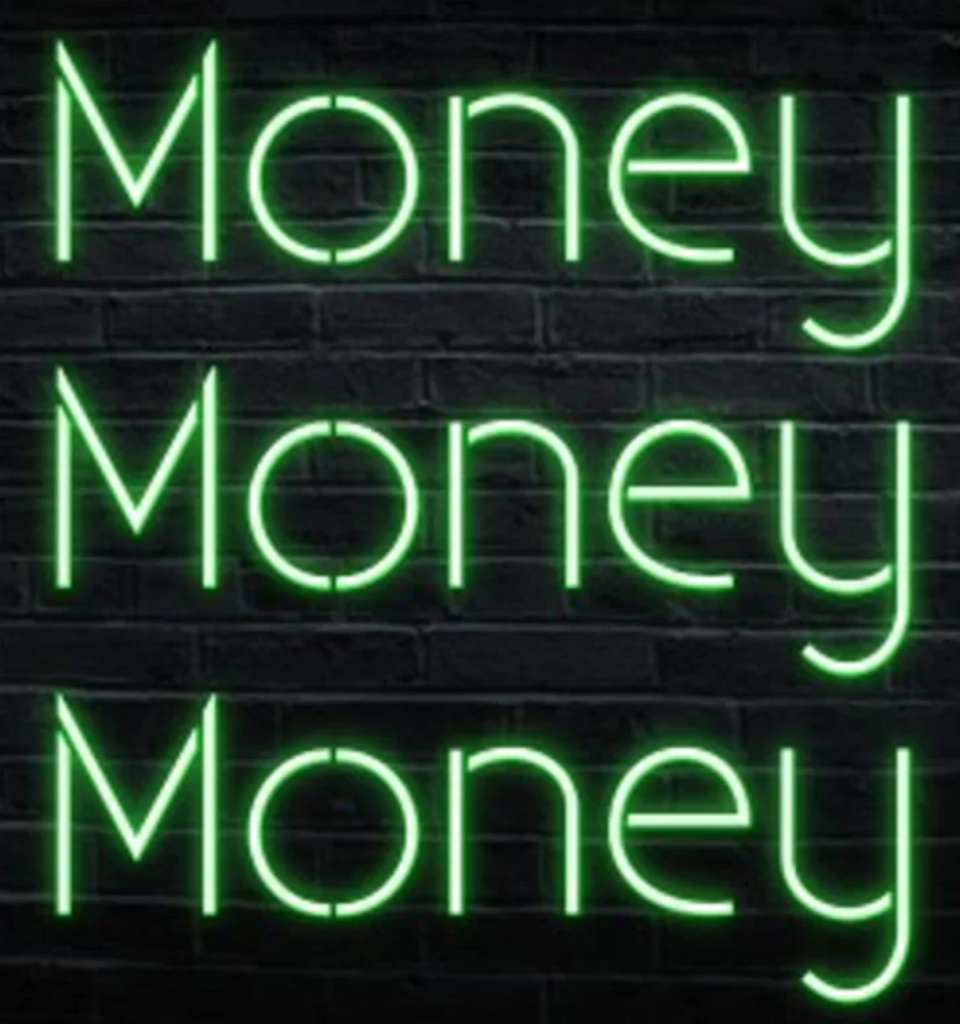 ‘Money Money Money’ Neon Sign (Photo via Wayfair)