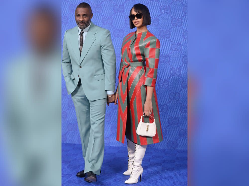 Idris Elba und Frau Sabrina Dhowre Elba bei der Gucci-Show in Mailand. (Bild: imago/Independent Photo Agency Int.)