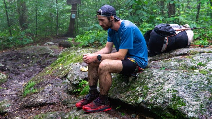 <span class="article__caption">Peterson after completing his journey near Long Trail's southern terminus.</span>(Photo: Michael Tidd)