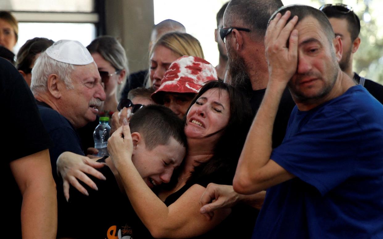 Friends and family mourn at the funeral of Daniella Dana Petrenko, who was killed by Hamas gunmen at the rave