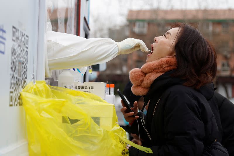 Nucleic acid testing site in Beijing