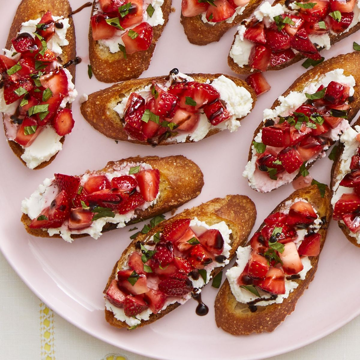 strawberry and goat cheese crostini tea party ideas