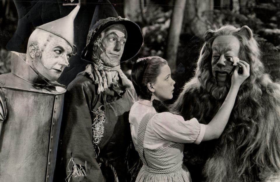 The Wizard of Oz - Jack Haley, Ray Bolger, Judy Garland and Bert Lahr.