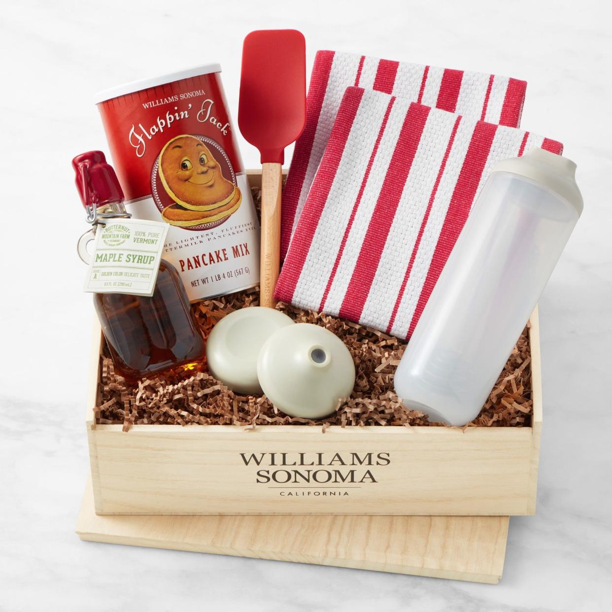 <p><a href="https://go.redirectingat.com?id=74968X1596630&url=https%3A%2F%2Fwww.williams-sonoma.com%2Fproducts%2Fpancake-breakfast-crate&sref=https%3A%2F%2Fwww.delish.com%2Ffood-news%2Fg39654722%2Ffathers-day-gift-baskets%2F" rel="nofollow noopener" target="_blank" data-ylk="slk:Shop Now;elm:context_link;itc:0;sec:content-canvas" class="link rapid-noclick-resp">Shop Now</a></p><p>Pancake Breakfast Crate</p><p>$89.95</p><p>williams-sonoma.com</p><span class="copyright">Williams Sonoma</span>