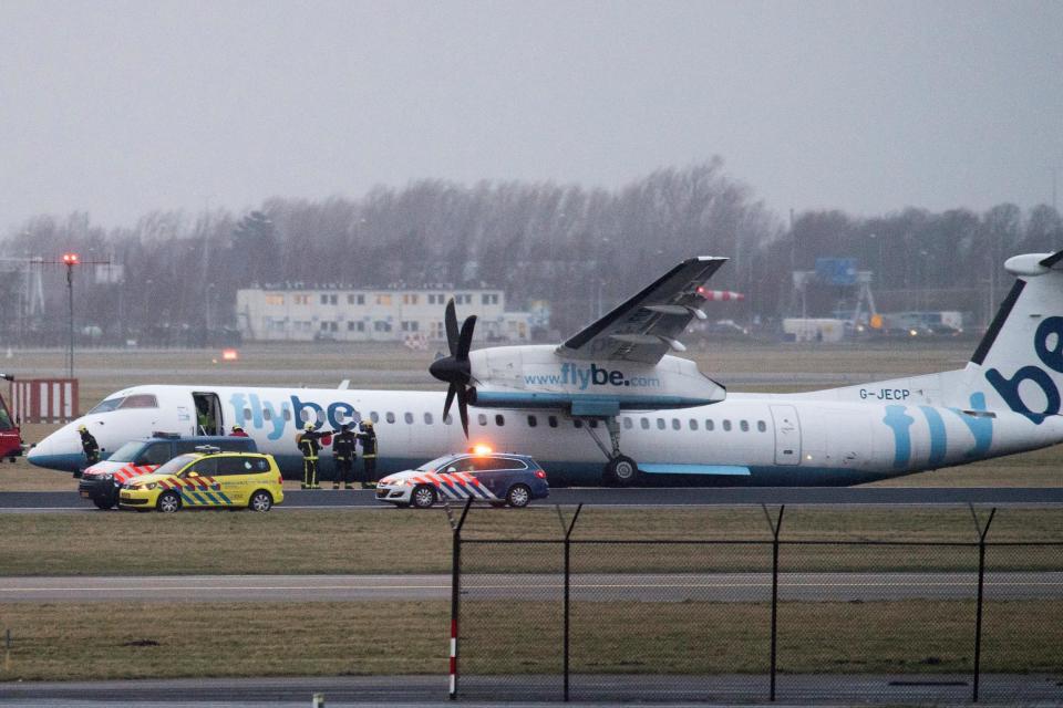 The plane's landing gear broke as it landed in Amsterdam: REUTERS