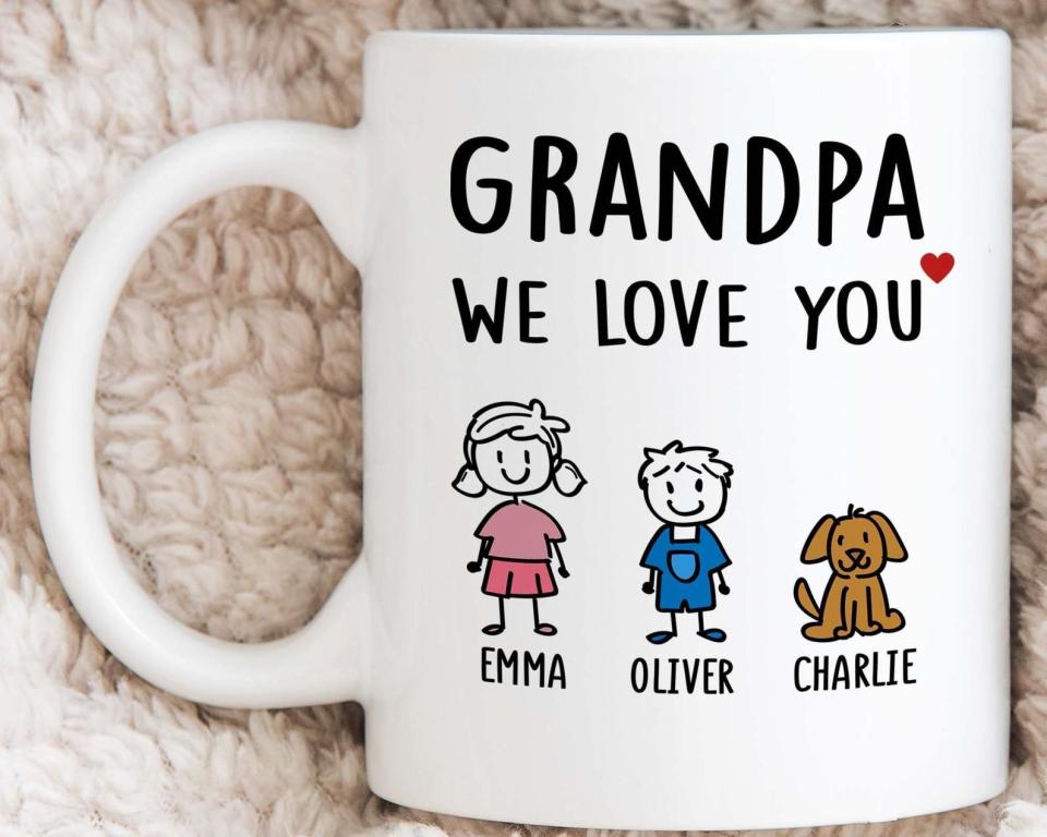 14) Personalized Grandpa Mug