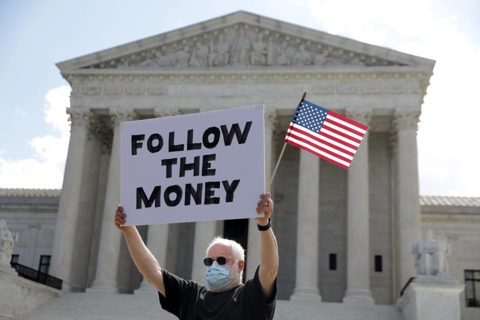 In front of the U.S. Supreme Court July 9, 2020 in Washington, D.C.