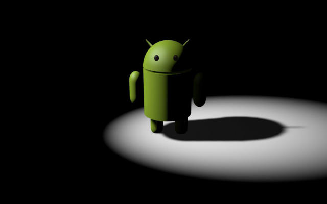 android logo black 3d