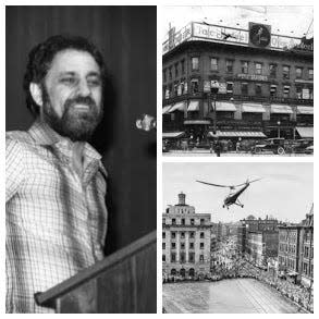 Notable names and places, Worcester: Abbie Hoffman, Harrington Corner and air mail at what is now Federal Square.