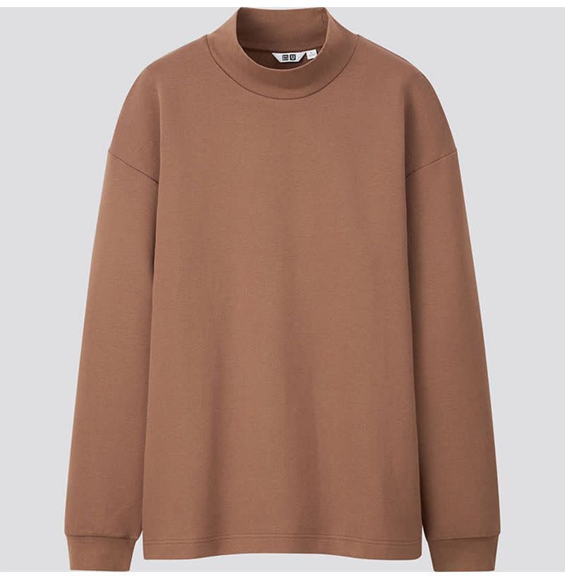 Mock Neck Long-Sleeve Pullover