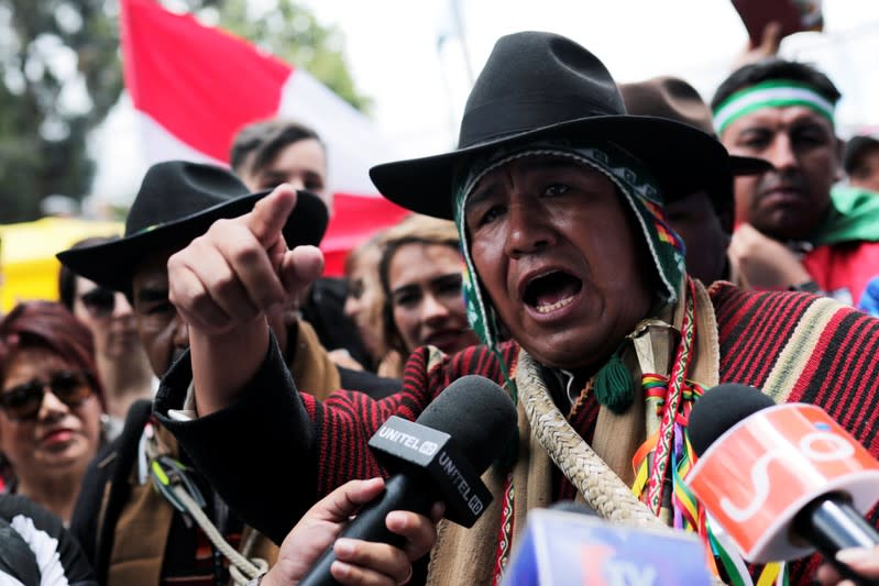 Protest against Bolivia's President Evo Morales in La Paz