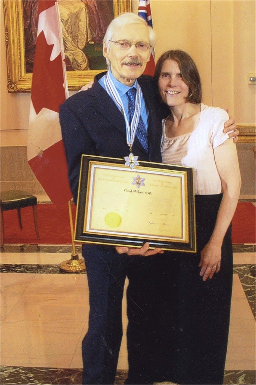 Chad Allan, with his wife Christine, received the Order of Manitoba in 2015 for his contributions to the Canadian music industry.