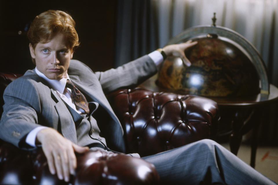 American actor Eric Stoltz on the set of 