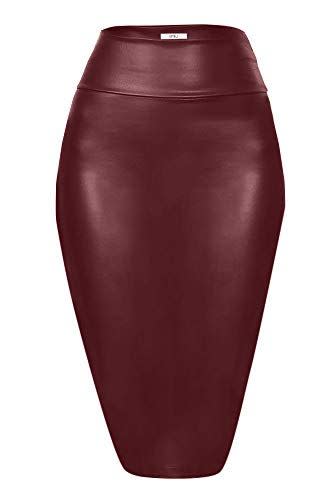 Faux Leather Pencil Skirt