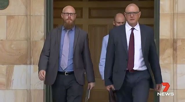 Richard Warner appeared at Adelaide Magistrates Court on Wednesday. Source: 7News