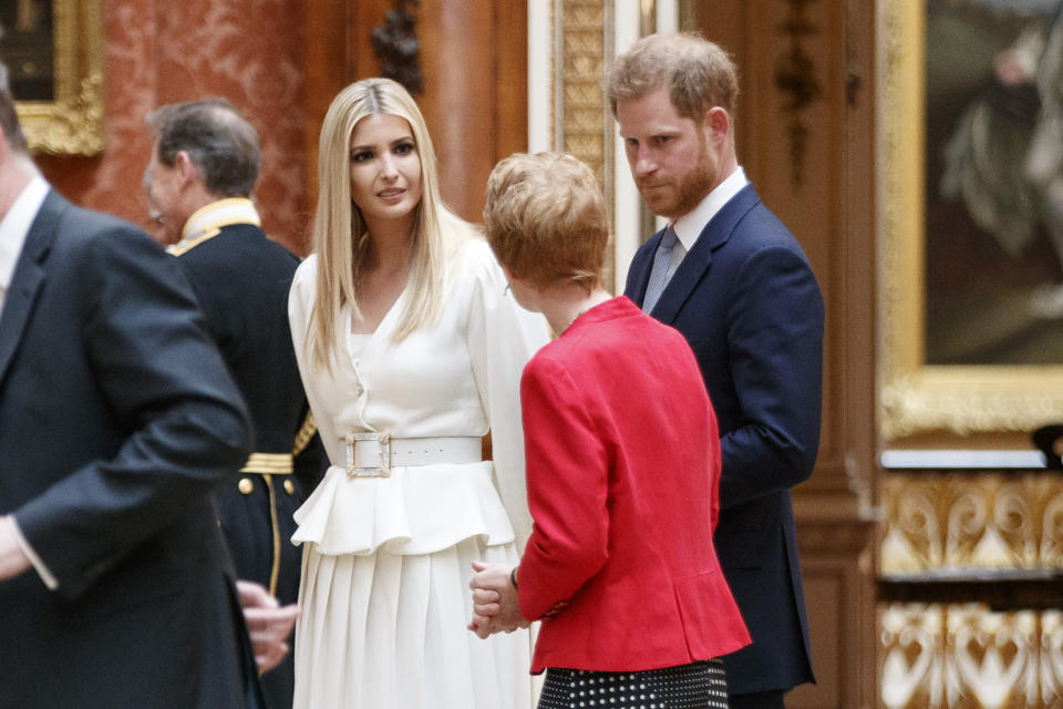 Prince Harry talking to Ivanka Trump during UK State Visit