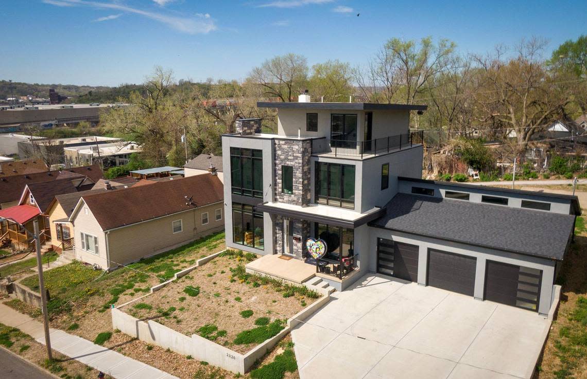 Four empty lots were used to build this new, contemporary house in the 2300 block of Jarboe Street.