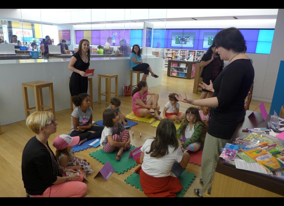 The discussion continues as the kids learn about Famous Women in STEM 