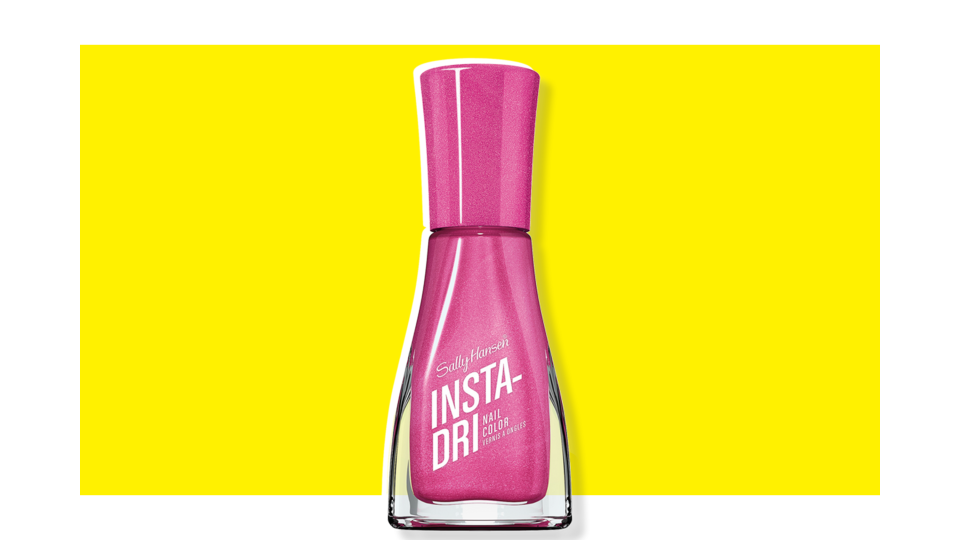 Paint your nails in Barbiecore pink with the Sally Hansen Insta Dri Nail Color in "Pumped Up Pink."