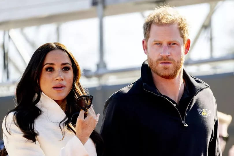 Meghan Markle has remained in California whilst Harry flew to the UK