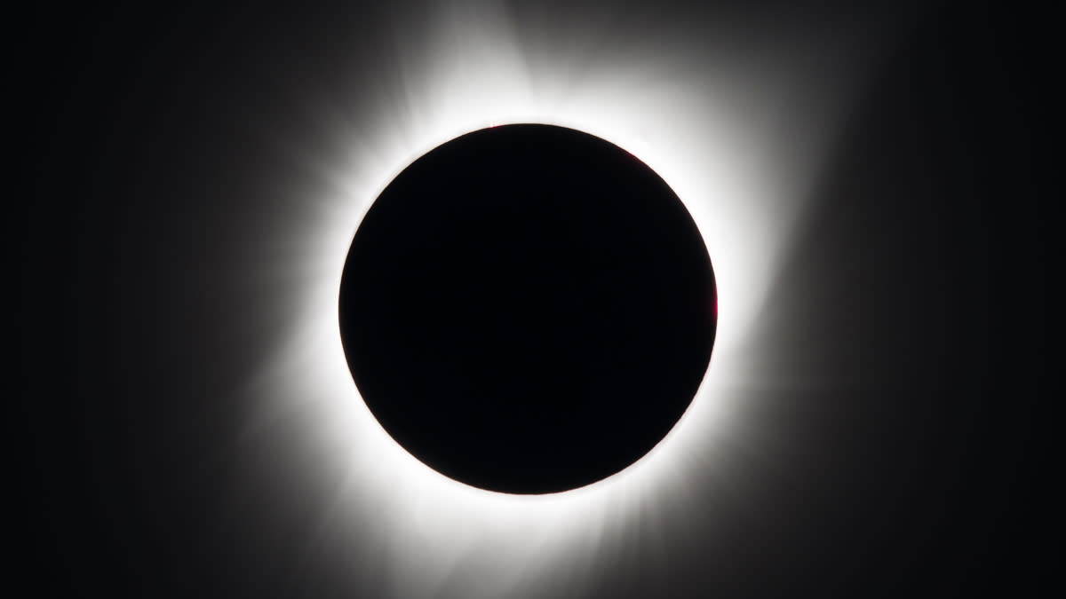  A total solar eclipse is seen on Monday, August 21, 2017 above Madras, Oregon. 