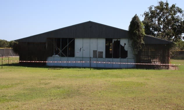 Parents are concerned with the demolition of this building, which contains asbestos, at Sacred Heart School in Beagle Bay.