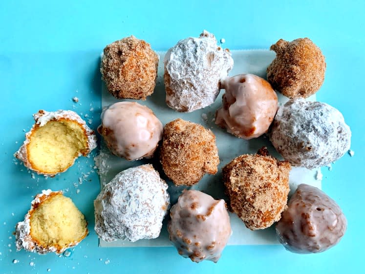 LOS ANGELES,CA.,JUNE 24,2020: Doughnut holes (Genevieve Ko/Los Angeles Times),