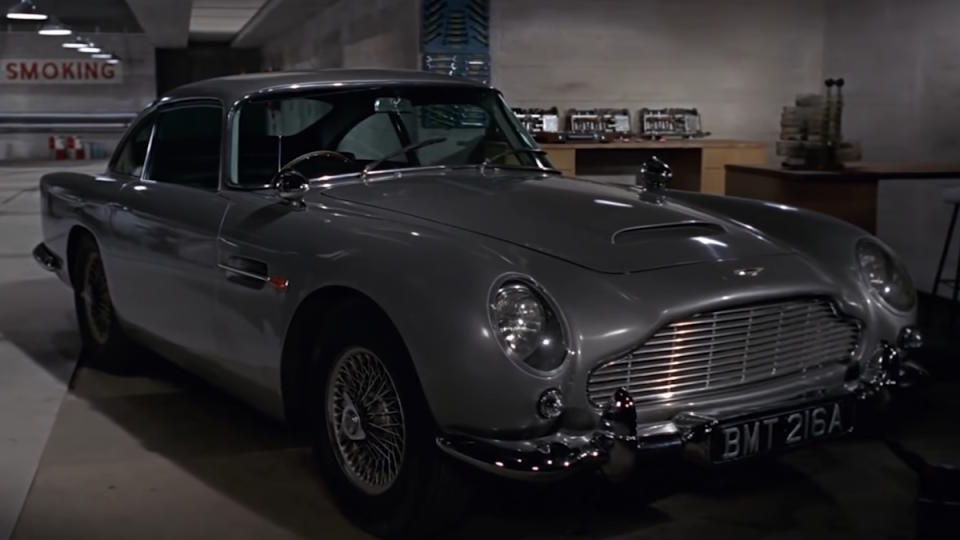 James Bond gets his Aston Martin for the first time in Goldfinger