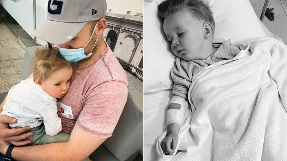 Three-year-old Levi Ablett had to be rushed to hospital after a recent family holiday. Pic: Instagram
