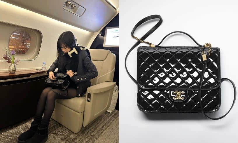 Chanel 漆皮大型後背包，NT$149,300。圖片來源：Chanel