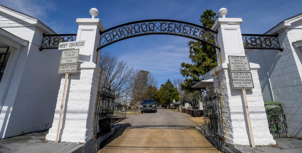 Bob Goodwyn was buried in a simple vault in Oakwood Cemetery. A search is underway for the grave's location.