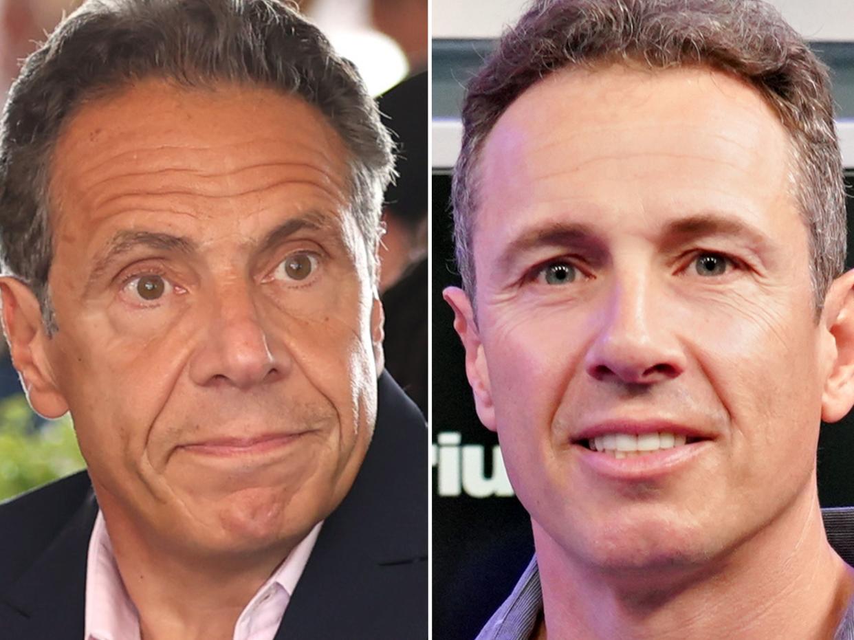 Former Gov. Andrew Cuomo (left) and his brother, Chris Cuomo